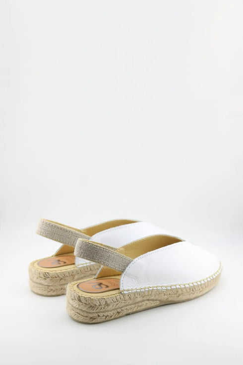 Salvi Calzados Leather Espadrille Slingback Sandals